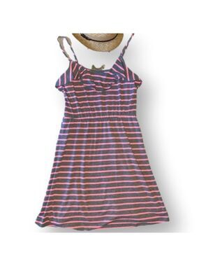 $5 add on. Mossimo Sundress, grey and coral striped.
